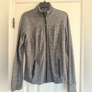 Lululemon FITTED Charcoal Full Zippered Jacket - Size 10